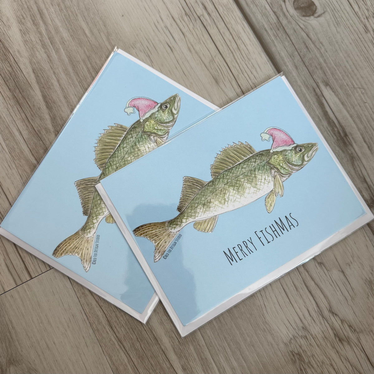 Merry Fish-mas Walleye Card