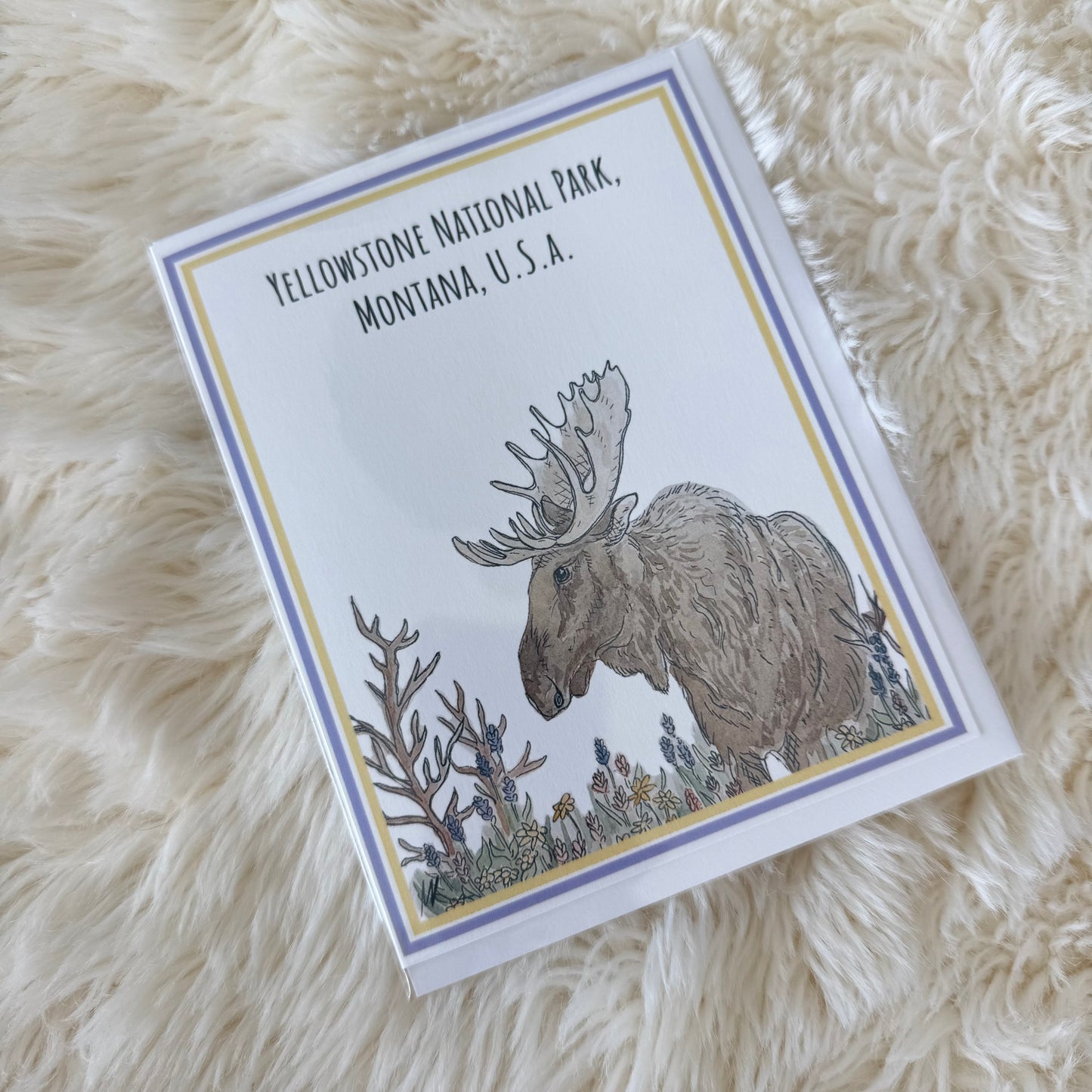 Yellowstone Moose Greeting Card