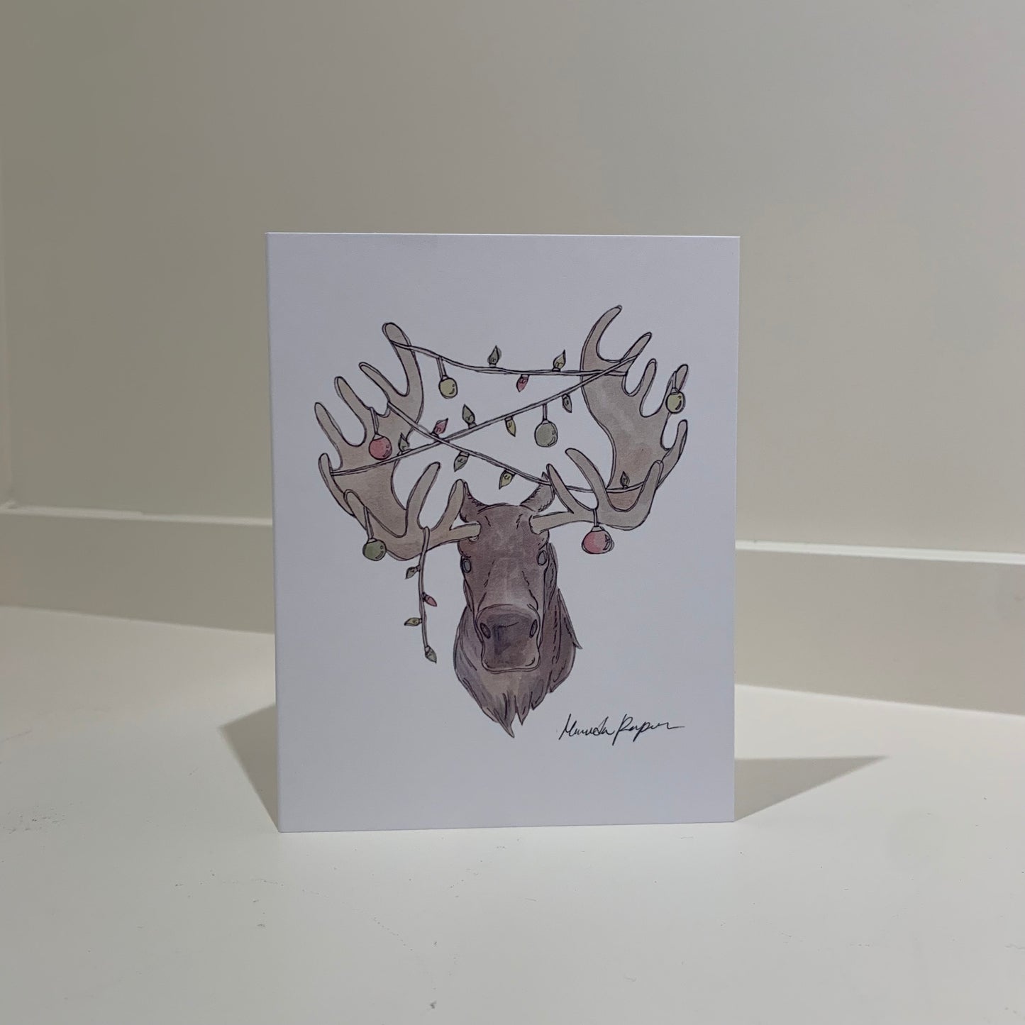 Moose Design Holiday Card