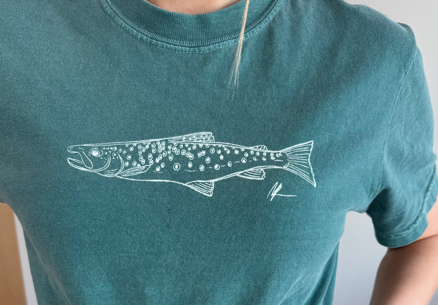 Emerald Teal Trout Short Sleeve Tee