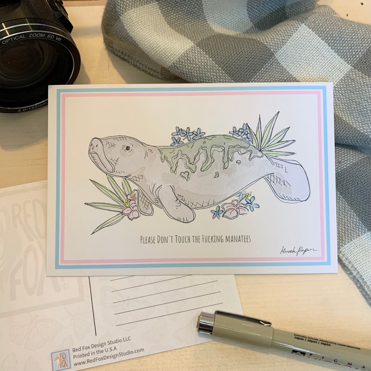 Please Don't Touch the Manatees Postcard