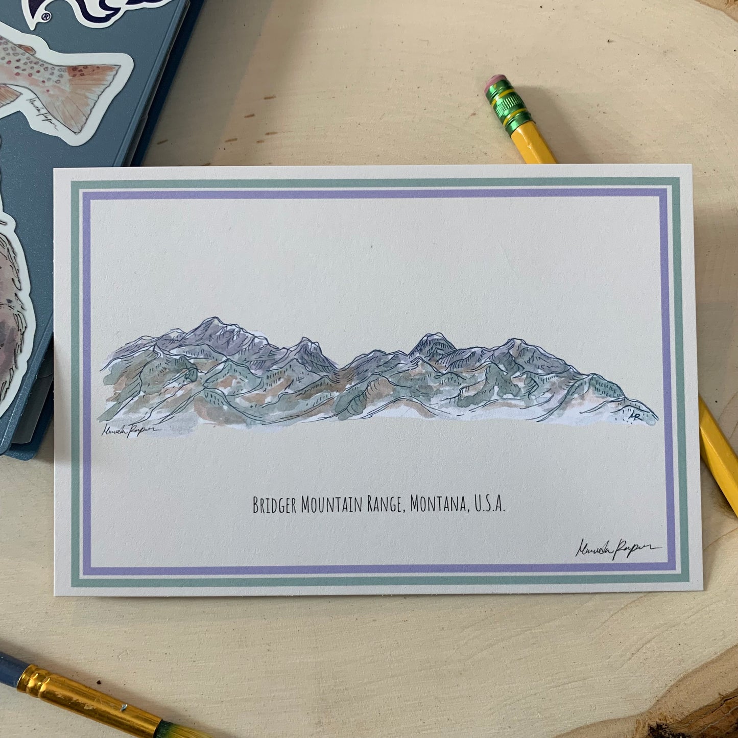 Bridger Mountain Range Postcard