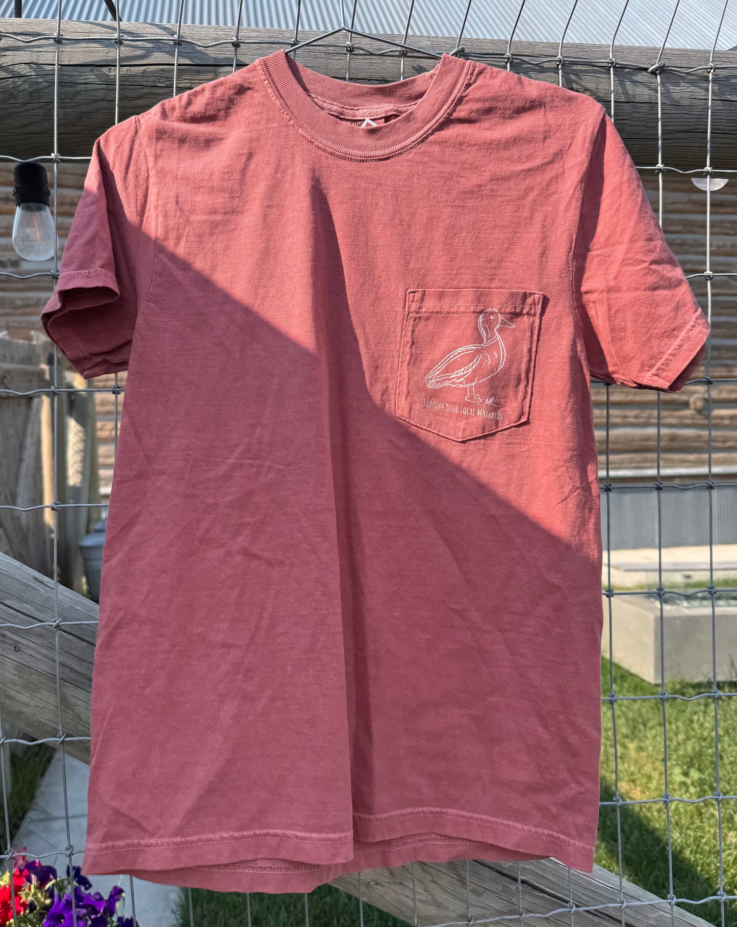 Paprika Red Duck Short Sleeve Pocket Tee