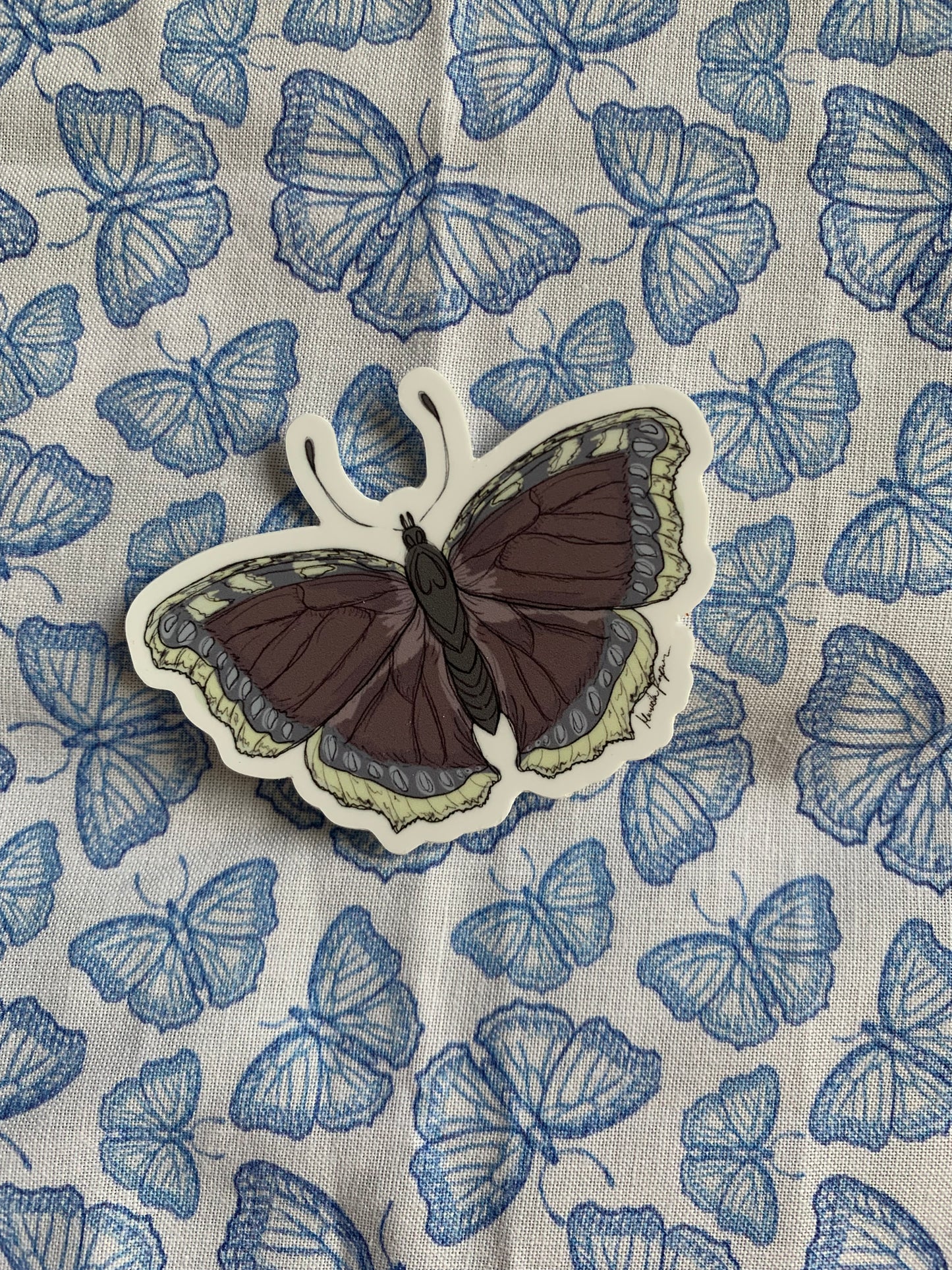 Mourning Cloak Butterfly Sticker