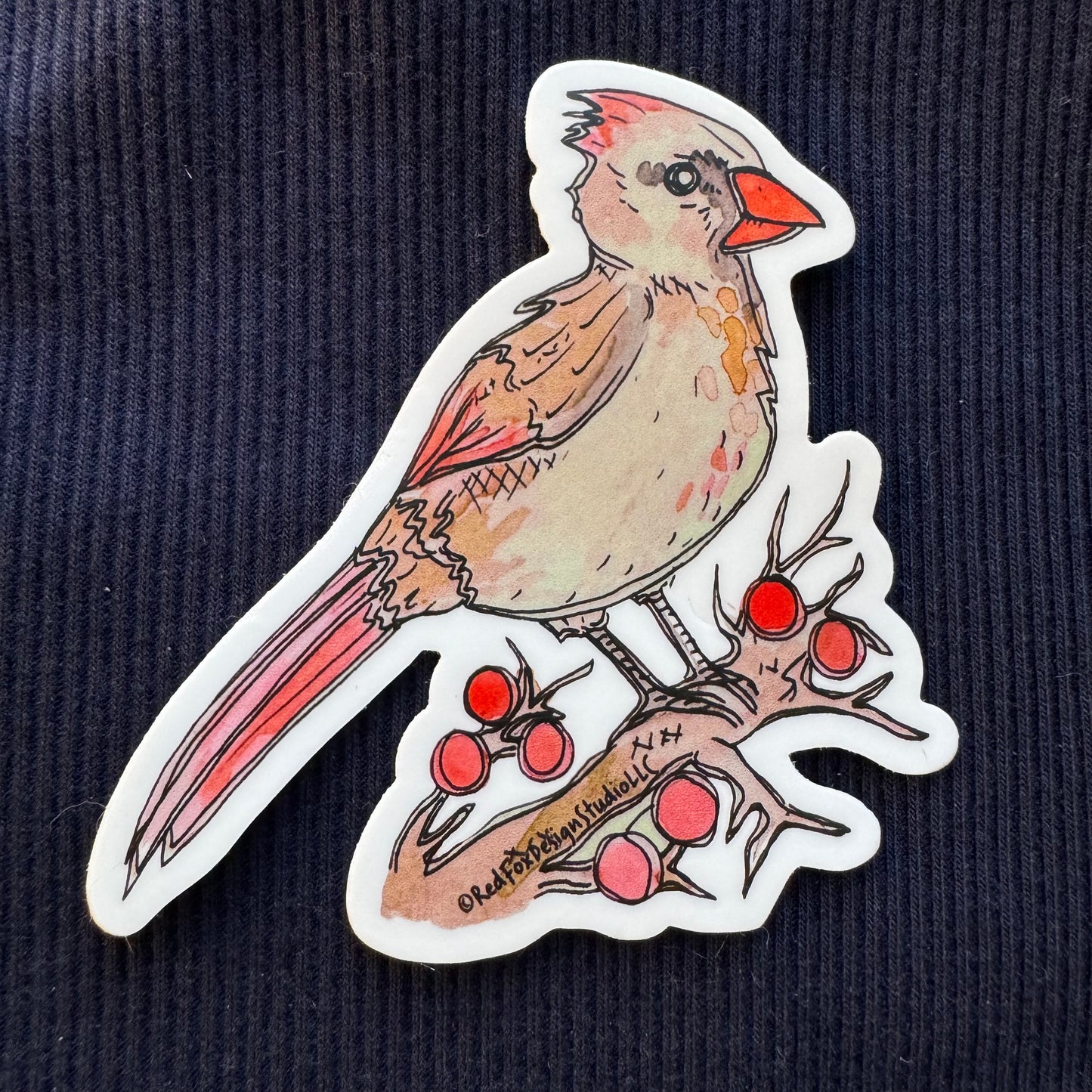 Female Cardinal Sticker