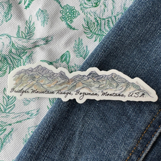 Bridger Mountain Range Sticker