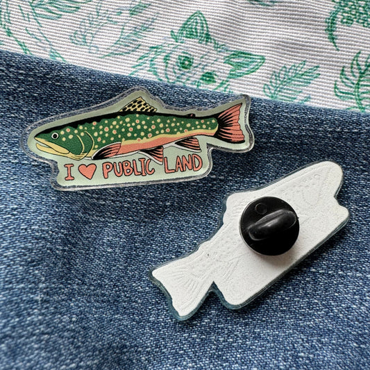 I Heart Public Land Pin