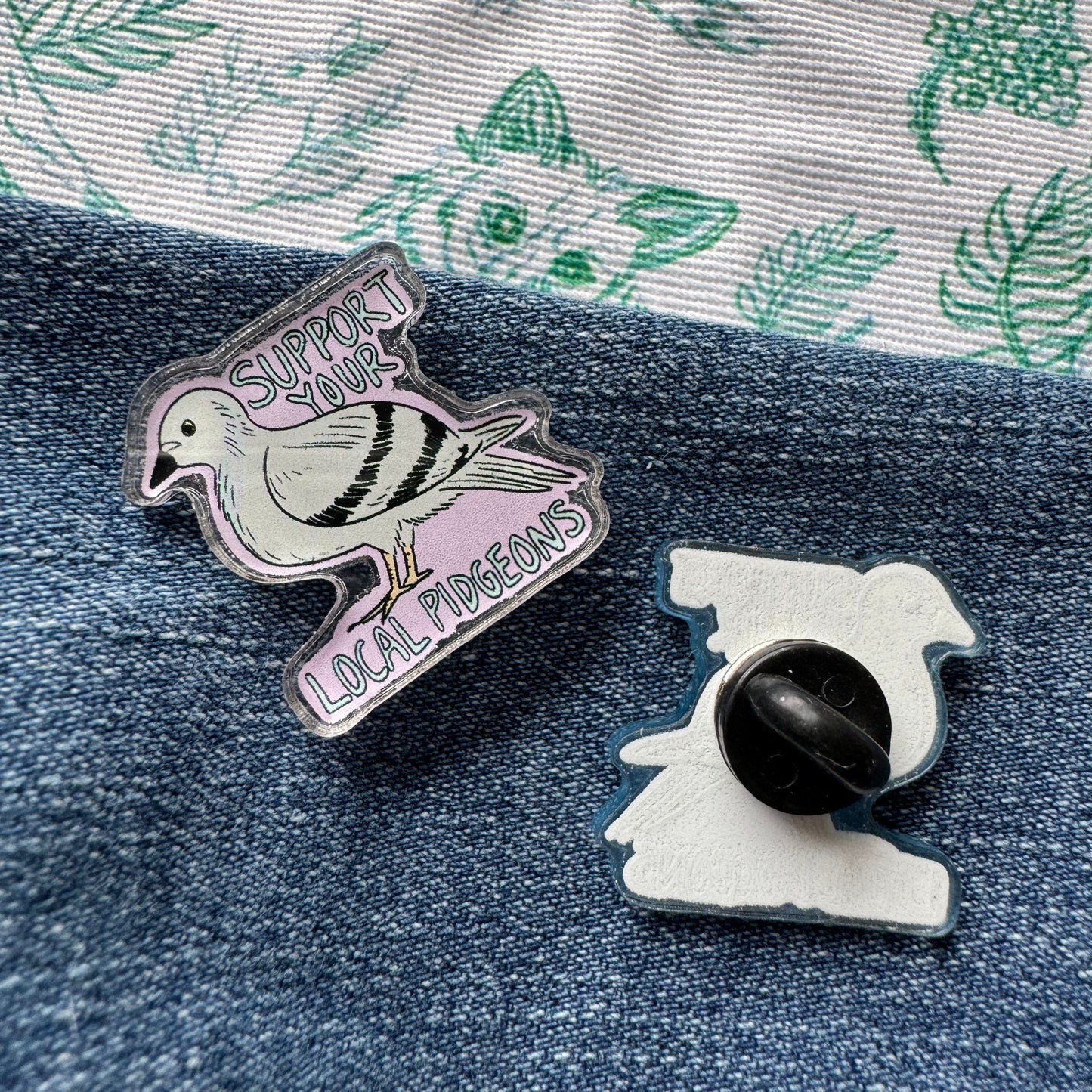 Support Your Local Pigeon Pin
