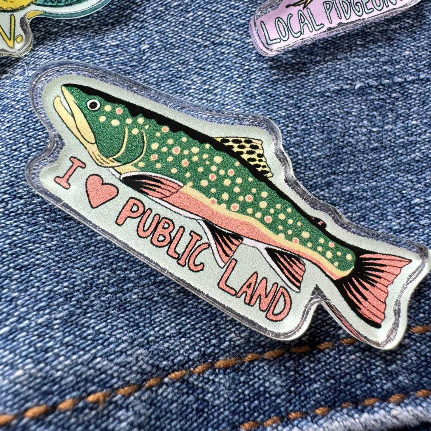 I Heart Public Land Pin