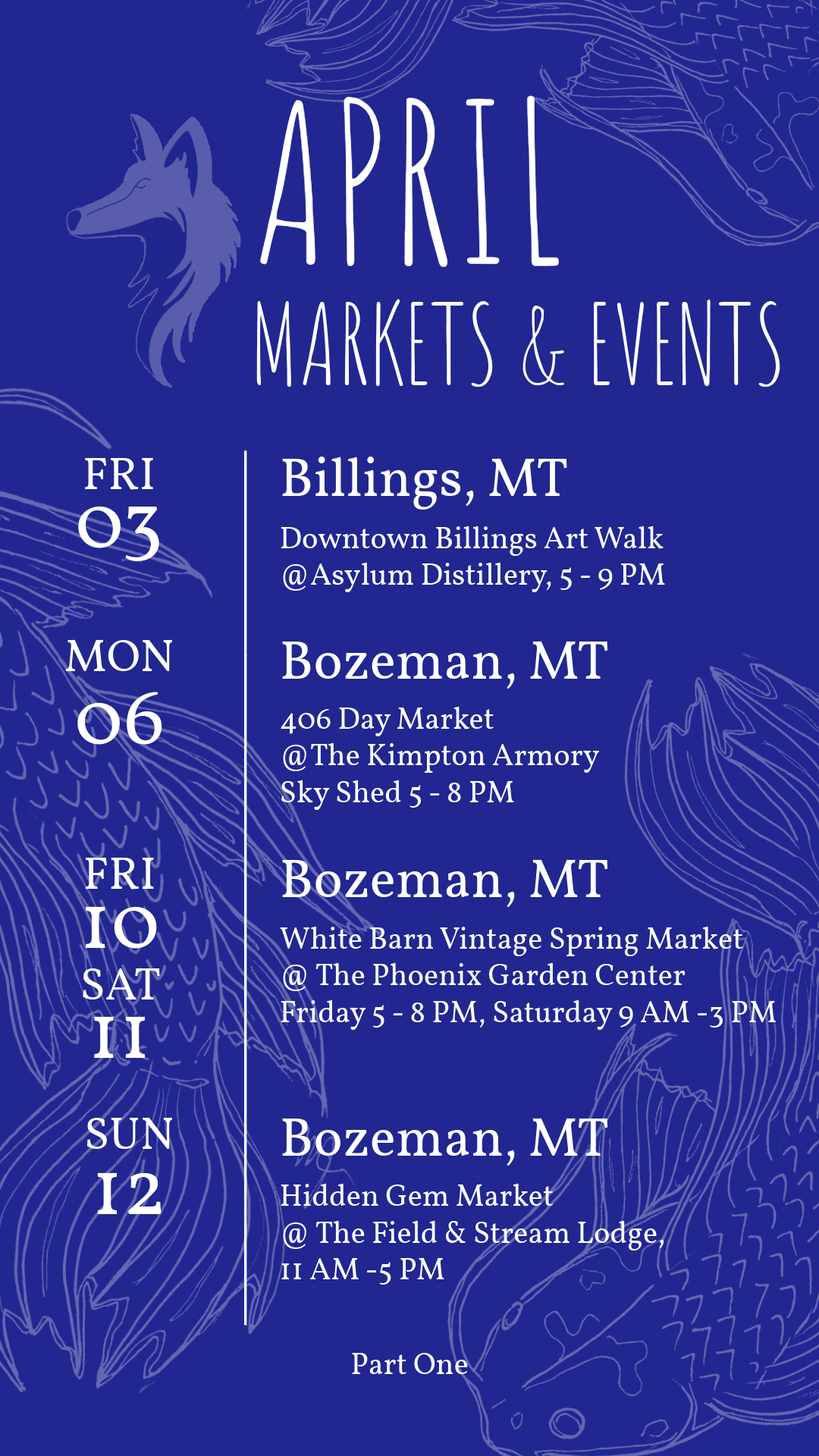 April Markets and Events Part One