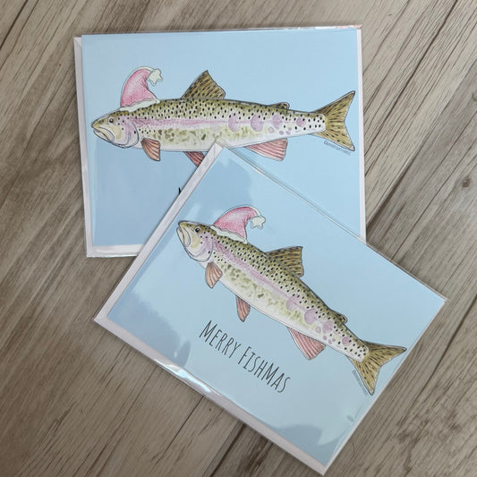 Merry Fish-mas Trout Card