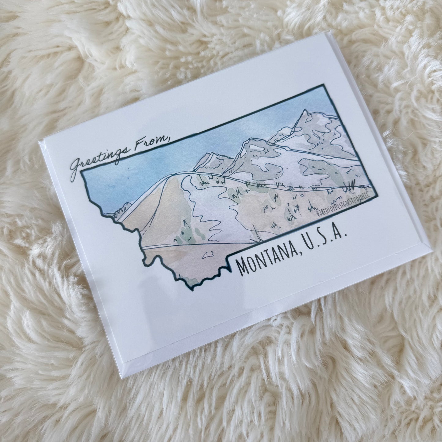 Montana Shape Greeting Card