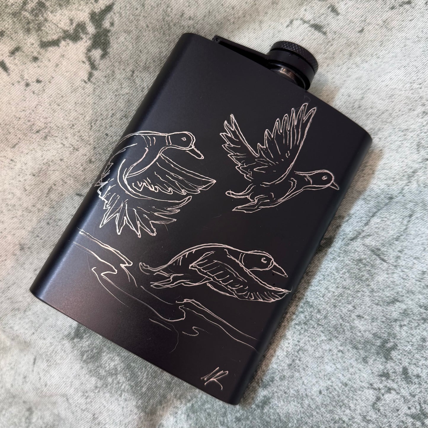 Hand-Engraved Flask