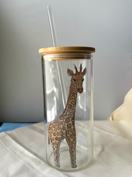 Giraffe Glass Water Tumbler