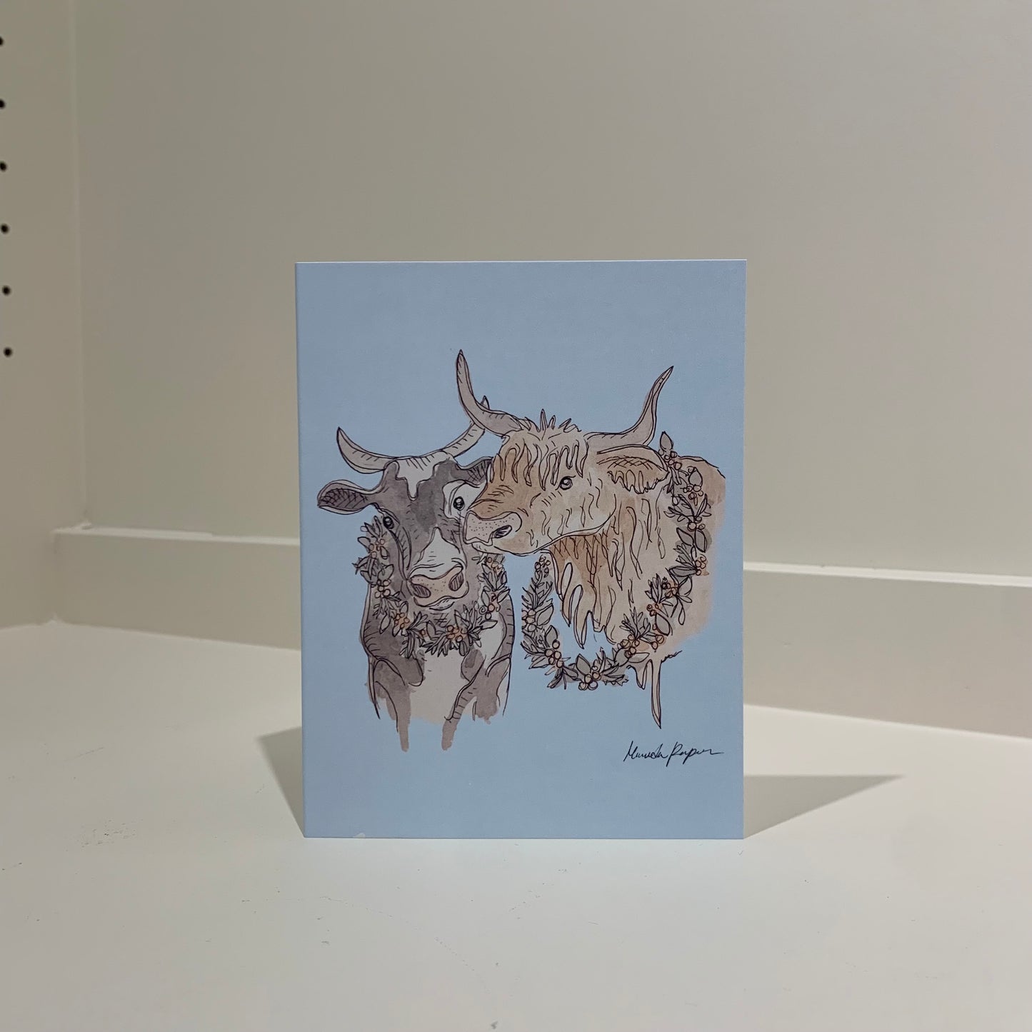 Holiday Cow Greeting Card Two-Pack