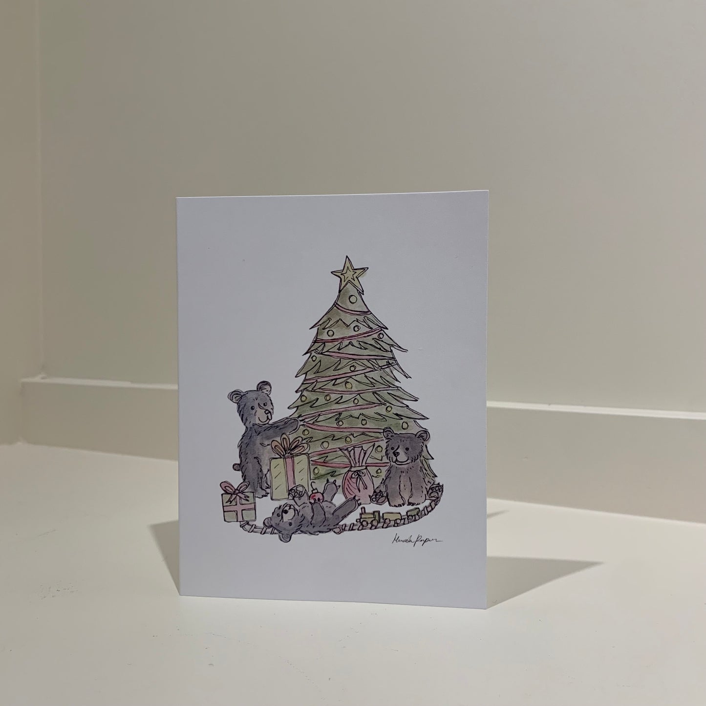 Christmas Bears Design Holiday/Greeting Card