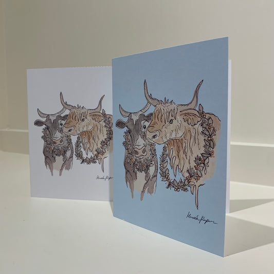 Holiday Cow Greeting Card Two-Pack