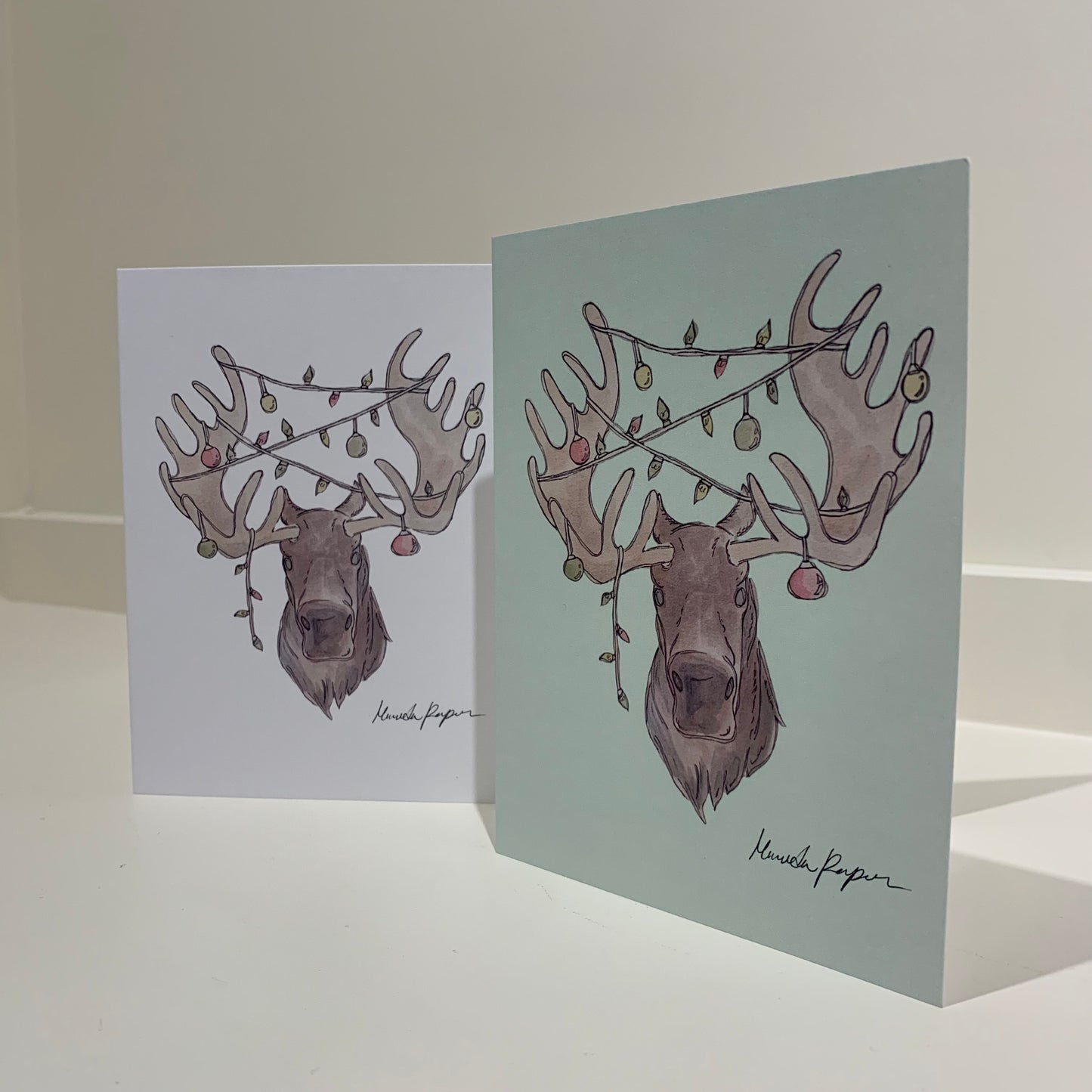 Moose Holiday Card Two-Pack