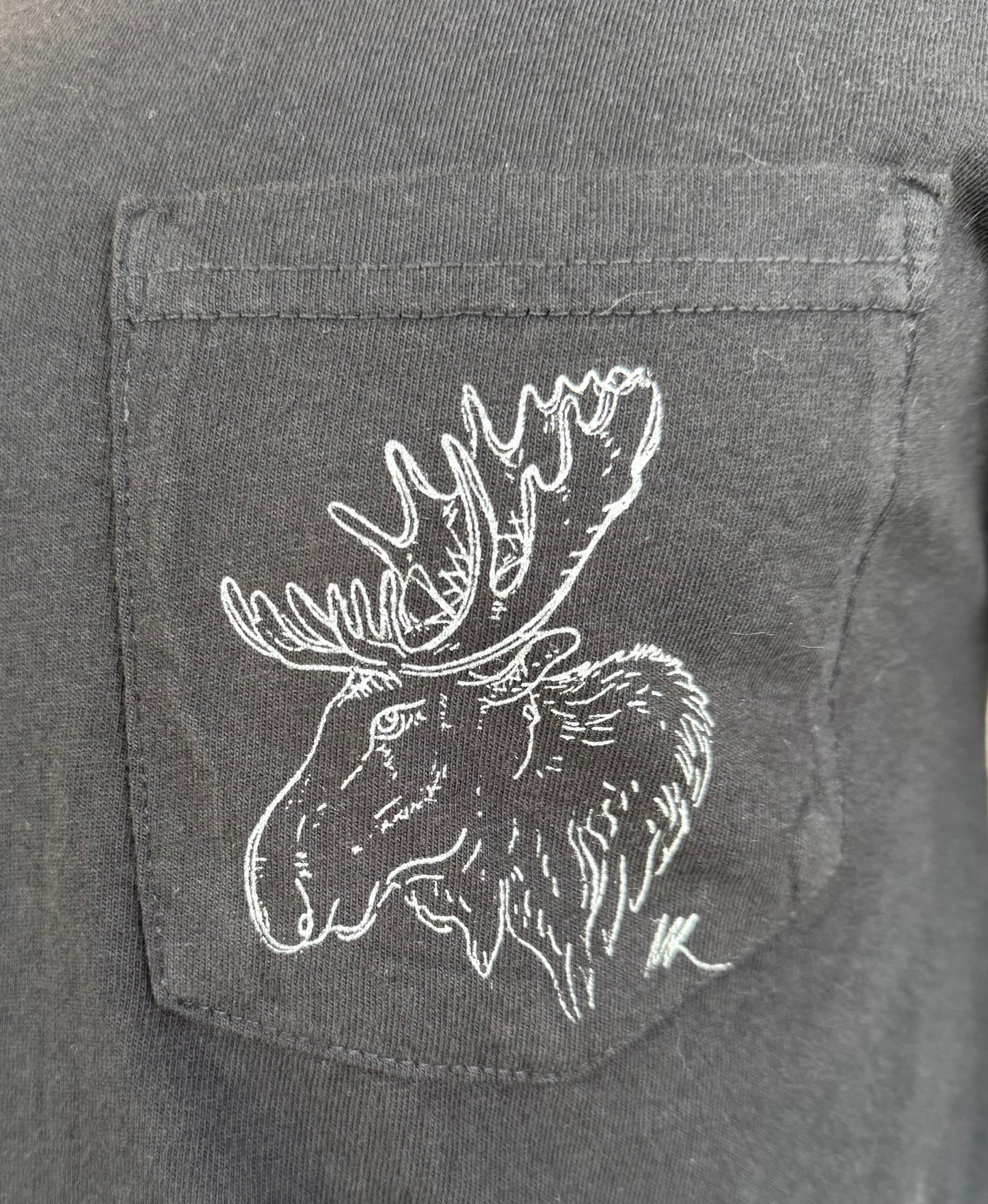 Black Moose Long Sleeve Pocket Tee