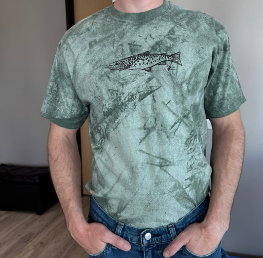 Mossy Green Trout Short Sleeve Tee