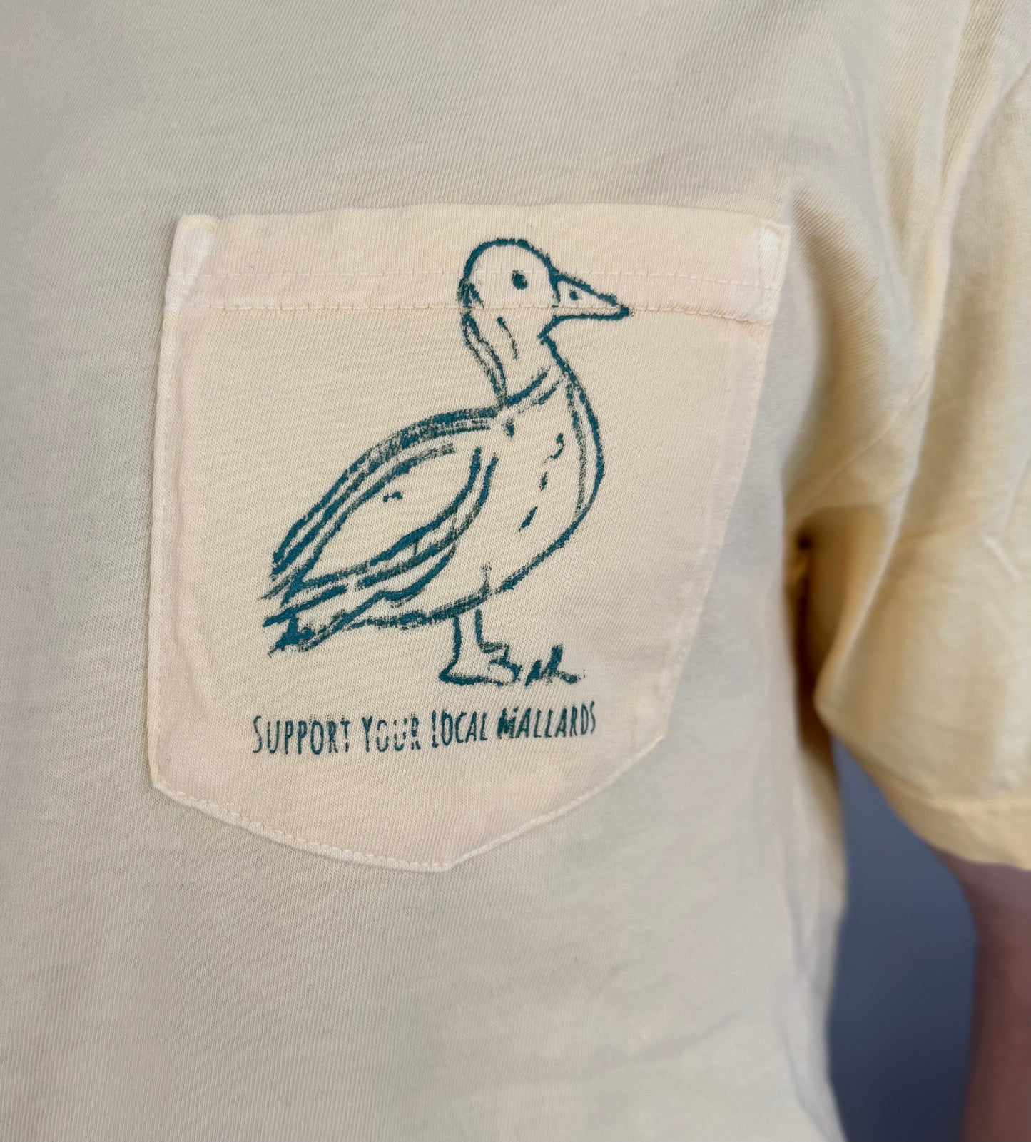 Butter Yellow Duck Short Sleeve Pocket Tee