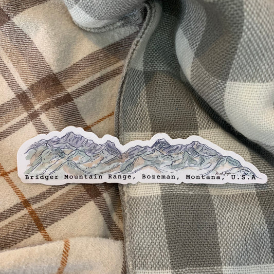 Bridger Mountain Range Sticker