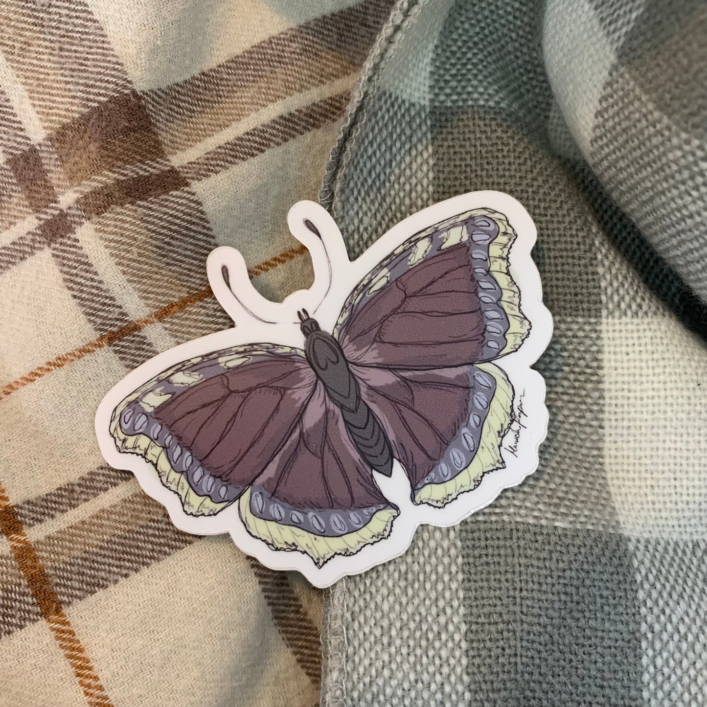 Mourning Cloak Butterfly Sticker