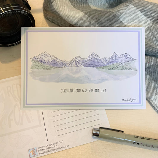 Lake McDonald Glacier Postcard