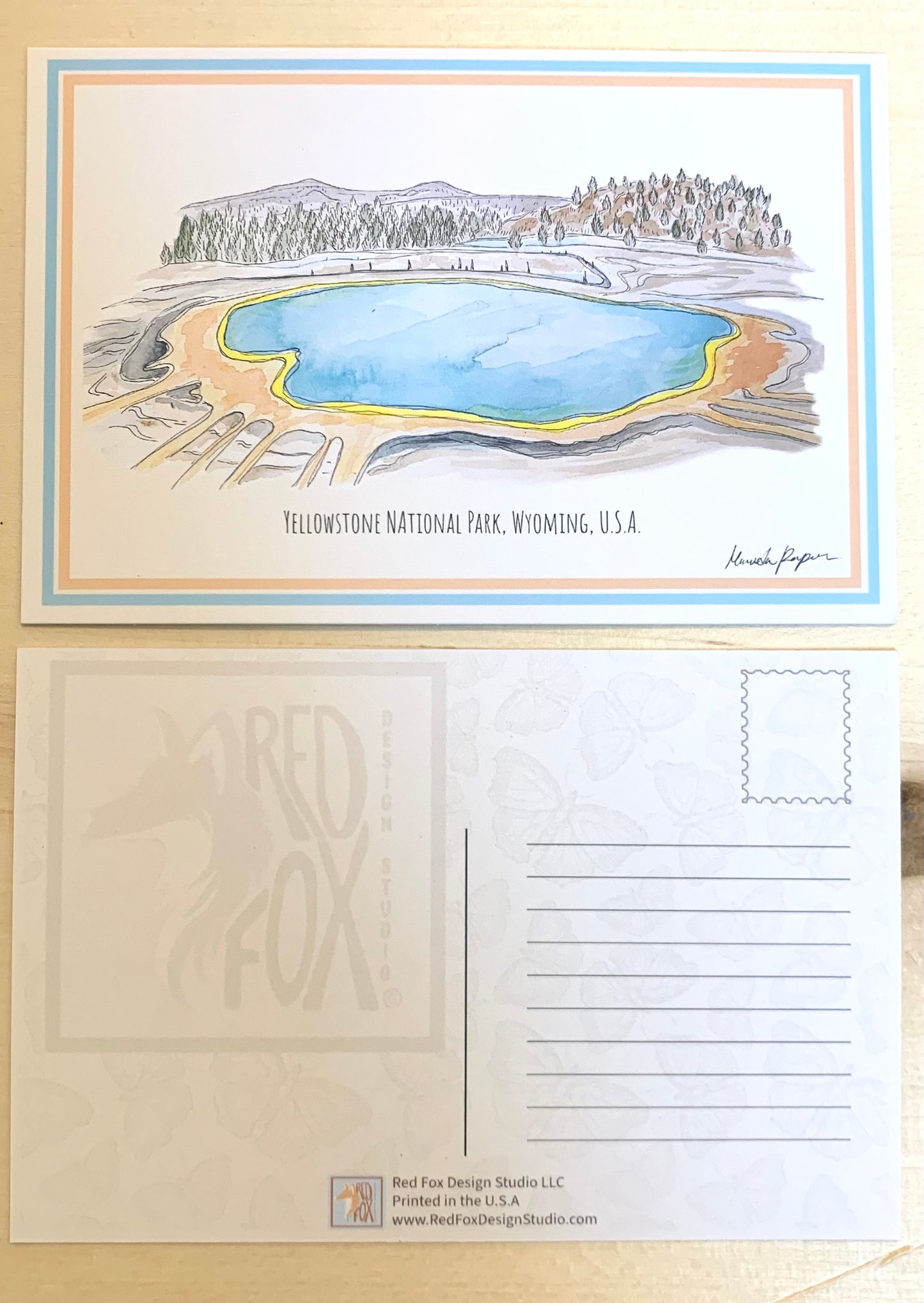 Grand Prismatic Hot Spring Postcard