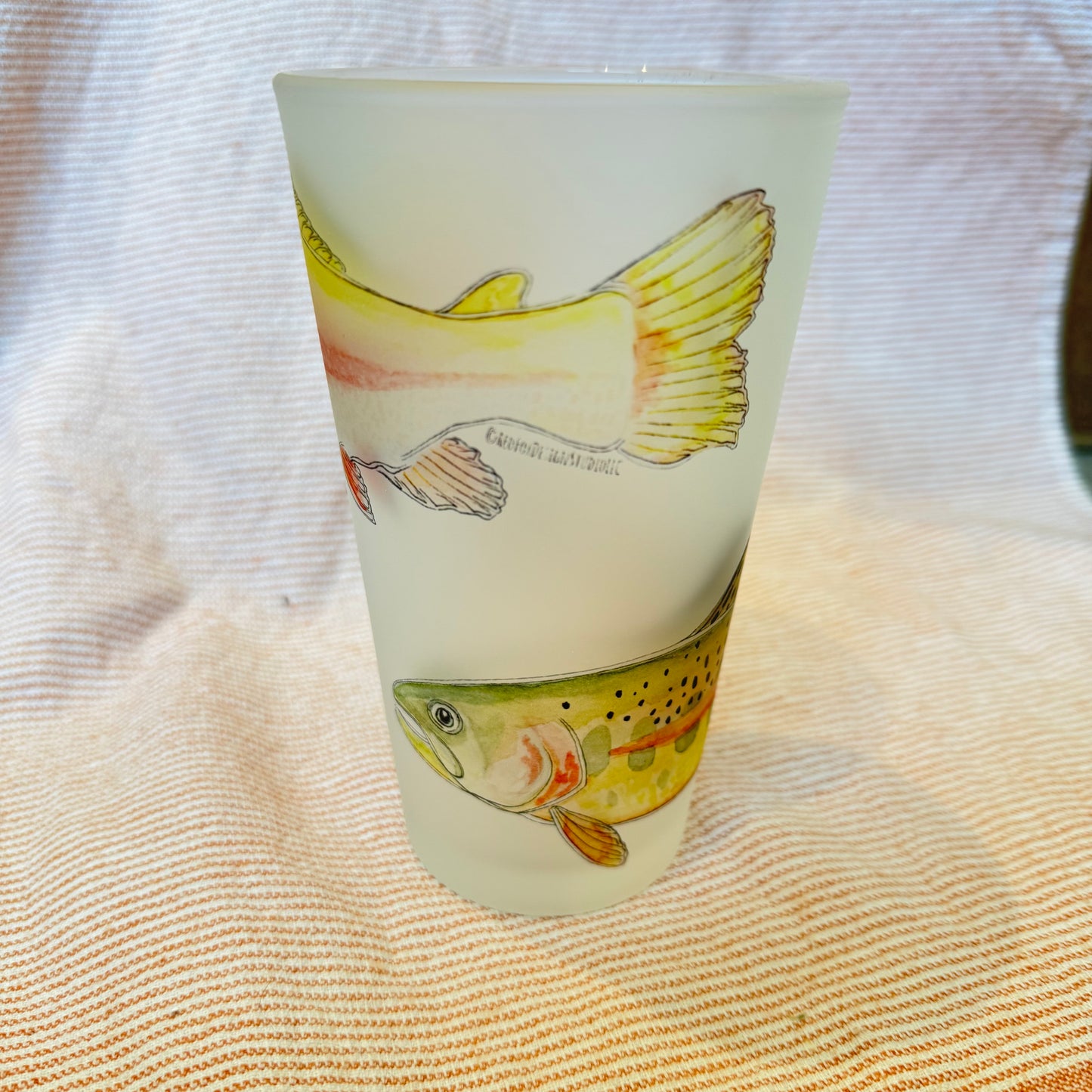 Frosted Pint Glass