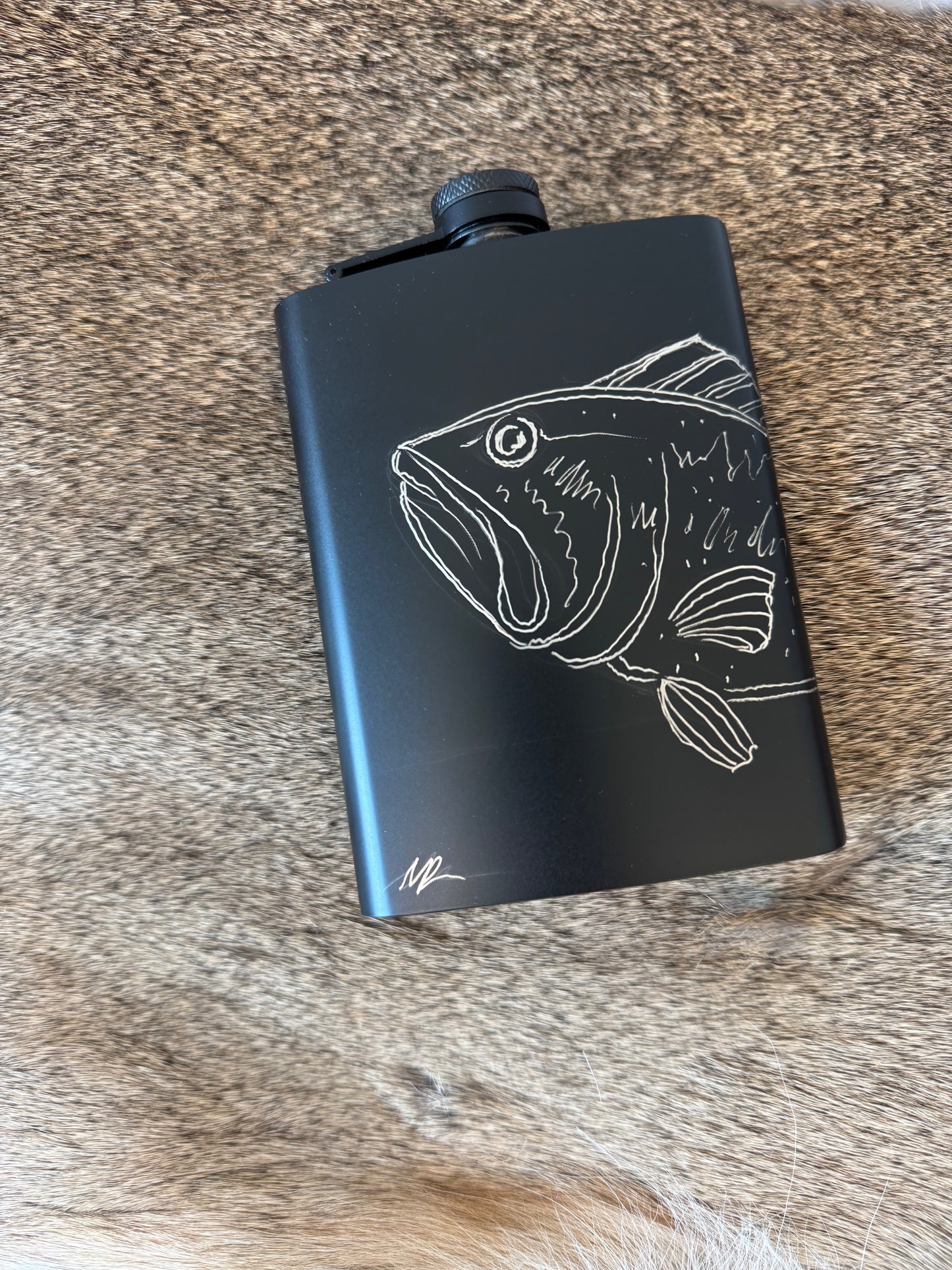 Hand-Engraved Flask