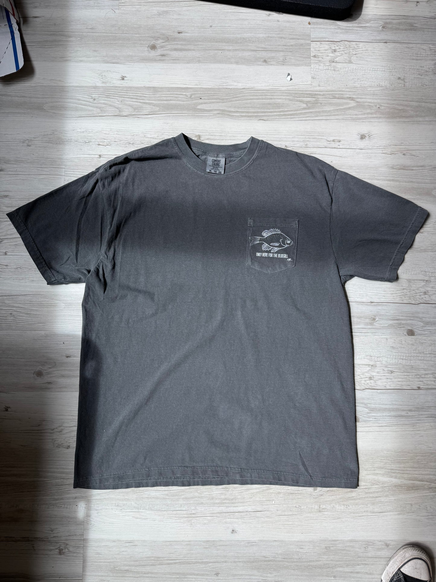 Charcoal Gray Bluegill Short Sleeve Pocket Tee