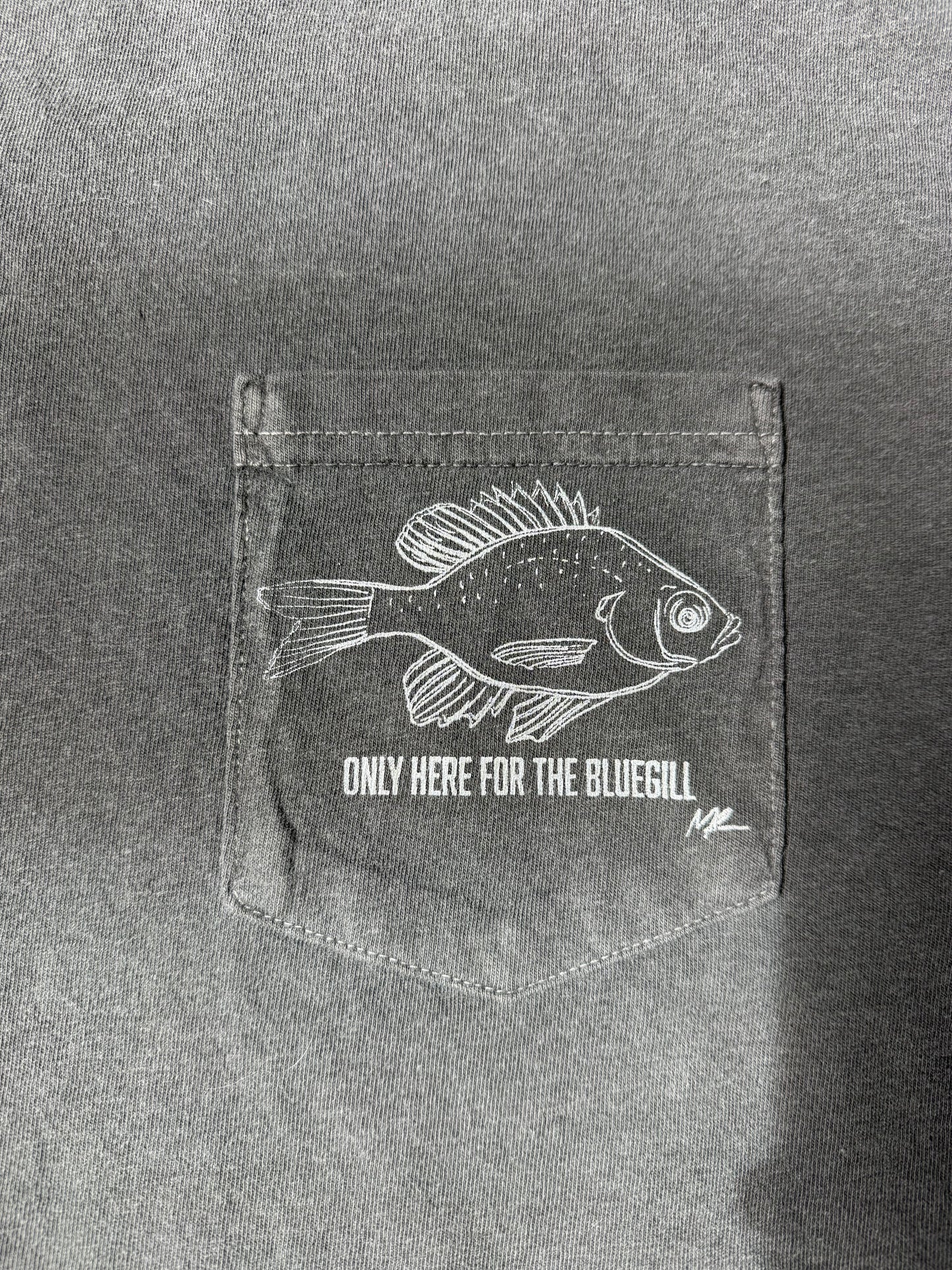 Charcoal Gray Bluegill Short Sleeve Pocket Tee