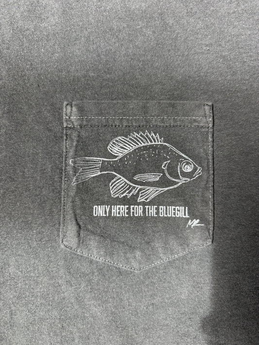 Charcoal Gray Bluegill Short Sleeve Pocket Tee