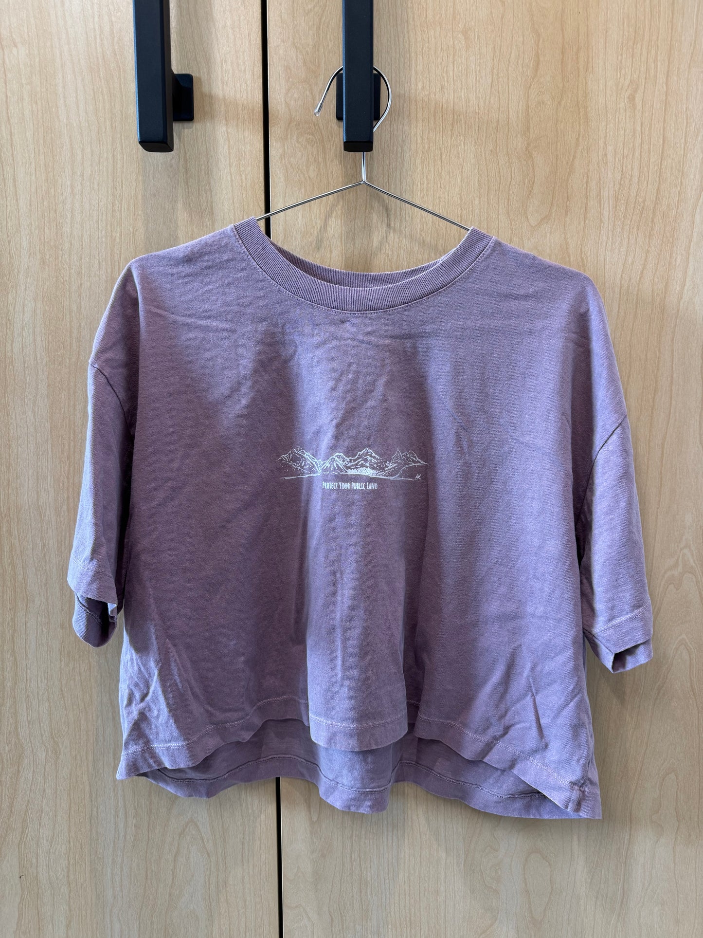Wisteria "Protect Your Public Land" Short Sleeve Crop Top