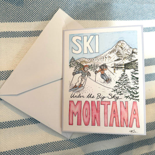 Ski Montana Greeting Card