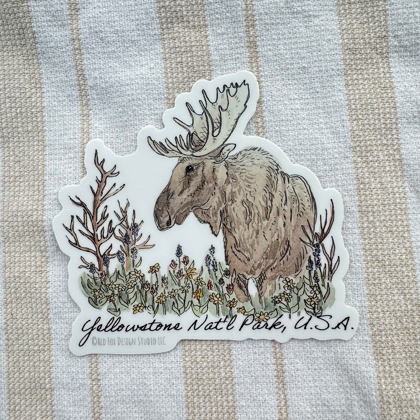 Yellowstone Moose Sticker