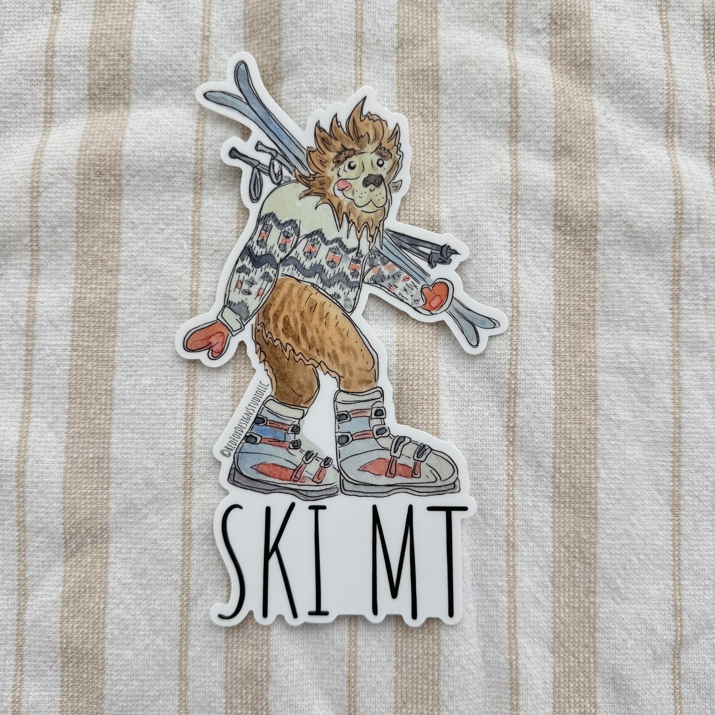 Big Bigfoot Ski MT Sticker