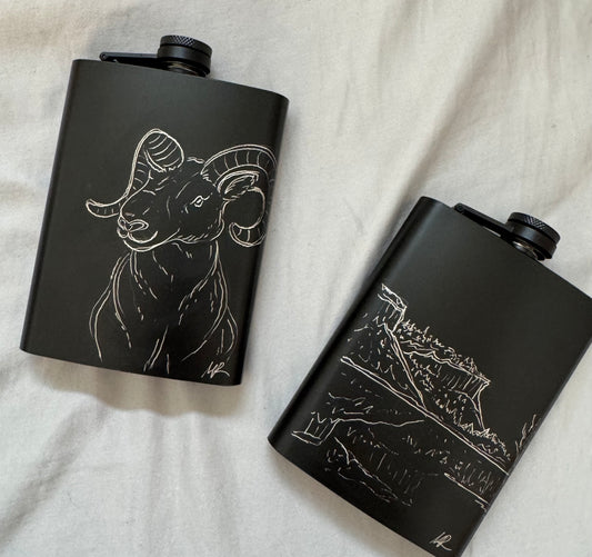 Hand-Engraved Flask