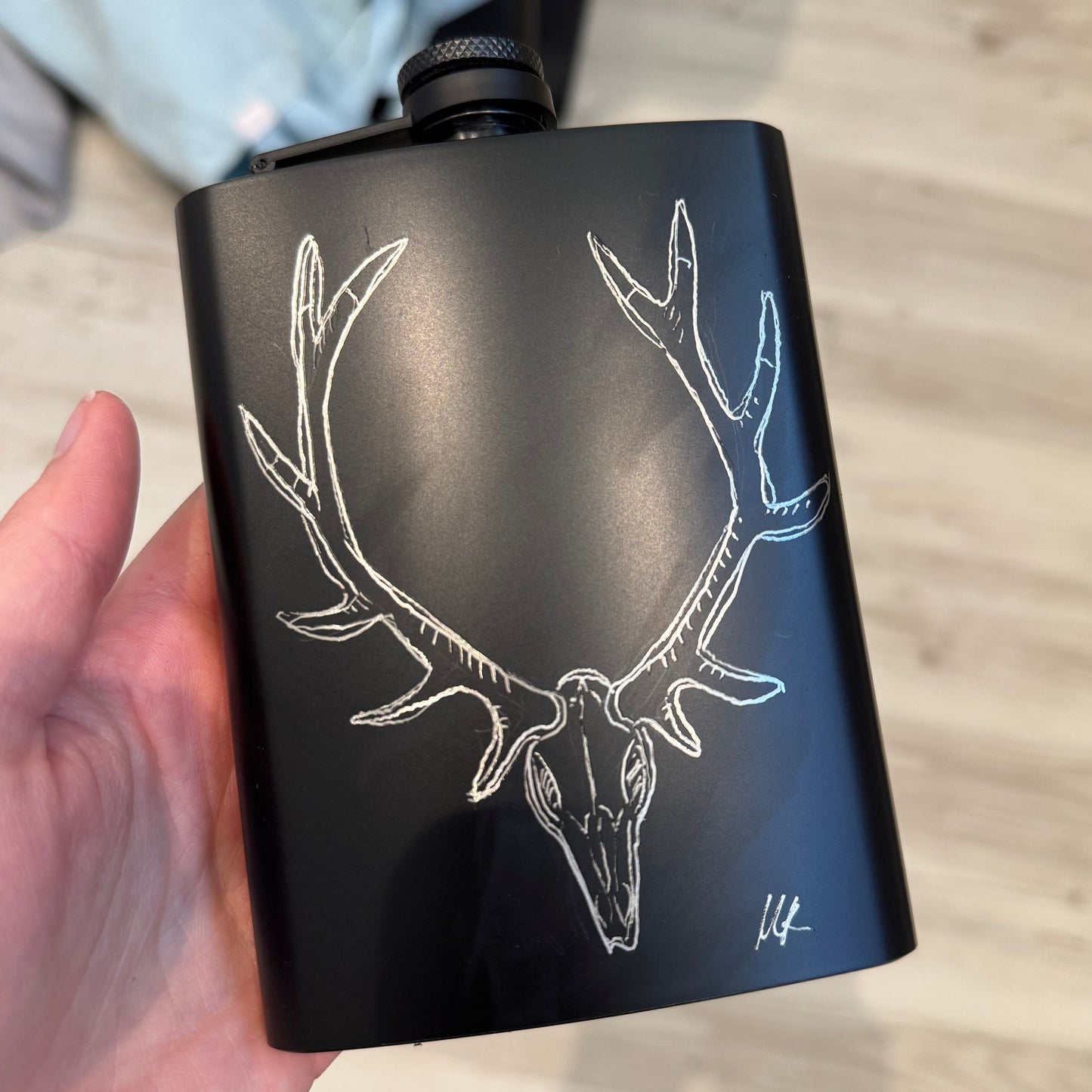Hand-Engraved Flask