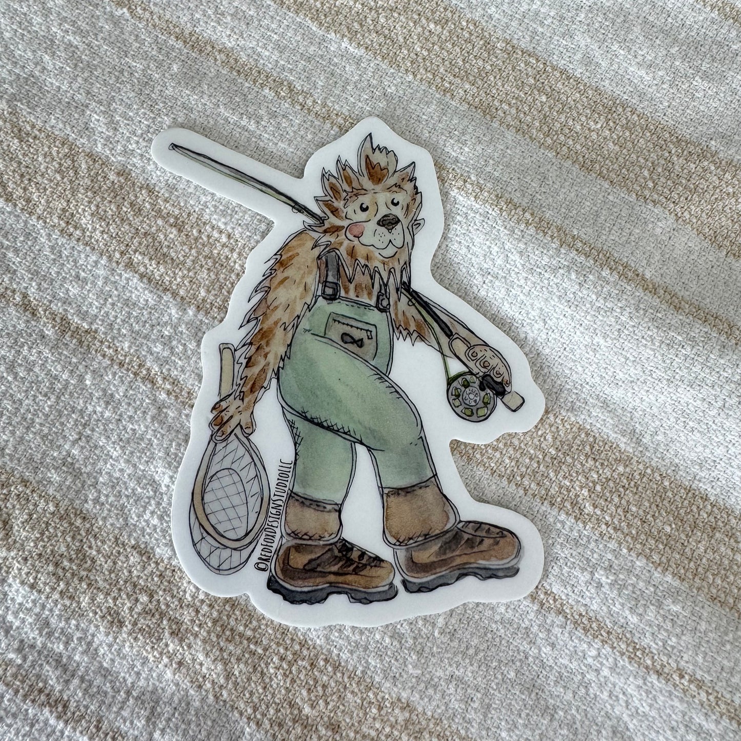 Fly Fishing Bigfoot Sticker