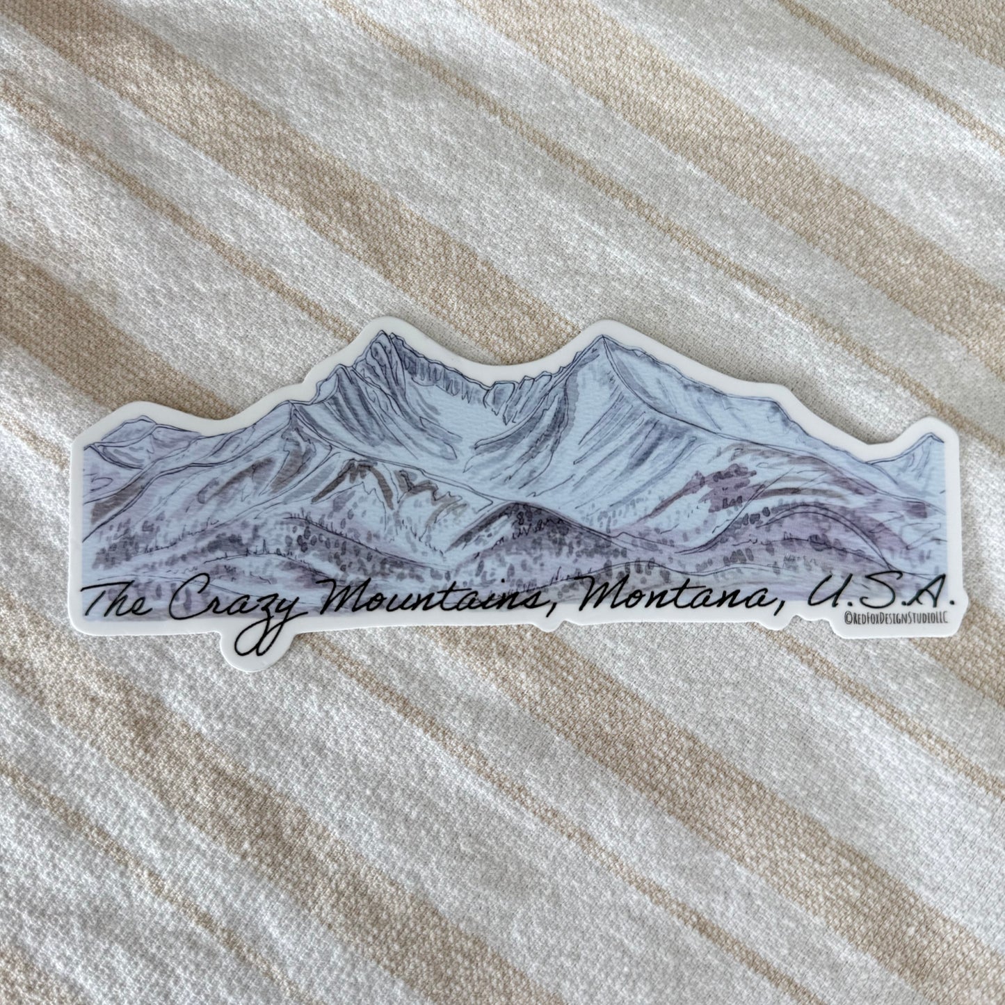 Big Crazy Mountain Range Sticker